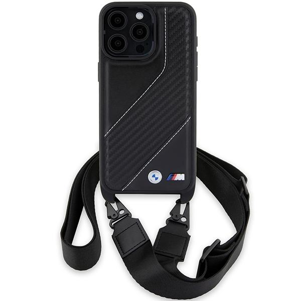 Bmw Bmhcp15L23Pscck Iphone 15 Pro 6.1 Czarny/Black Hardcase M Edition Carbon Stripe & Strap