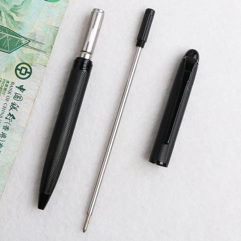 All-Black Engraved Office Metal Ballpoint Pen High-Quality Advertising Gift Pen Rotating Striped Kors Ballpoint Pen