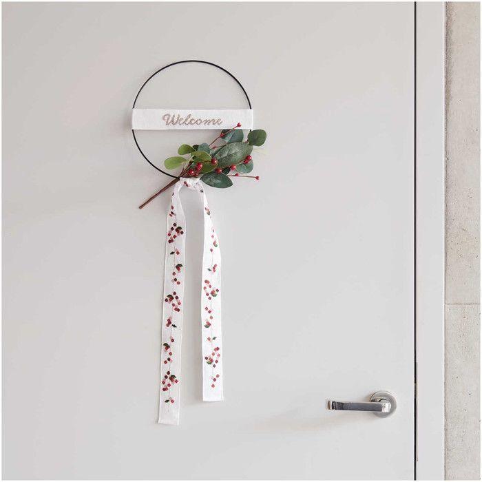 Kit broderie welcome cercle métal Ø 15 cm