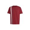 T Shirts Men's Dark Red Crew Neck Moderate Straight Fit IC8403