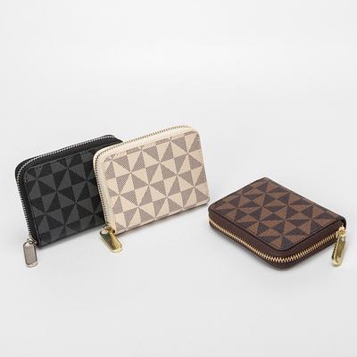 Trendy Short Wallet Women's Zipper Change Bag Mini Printing Clutch Bag Fashion Coin Bag Simple Small Hand Bag