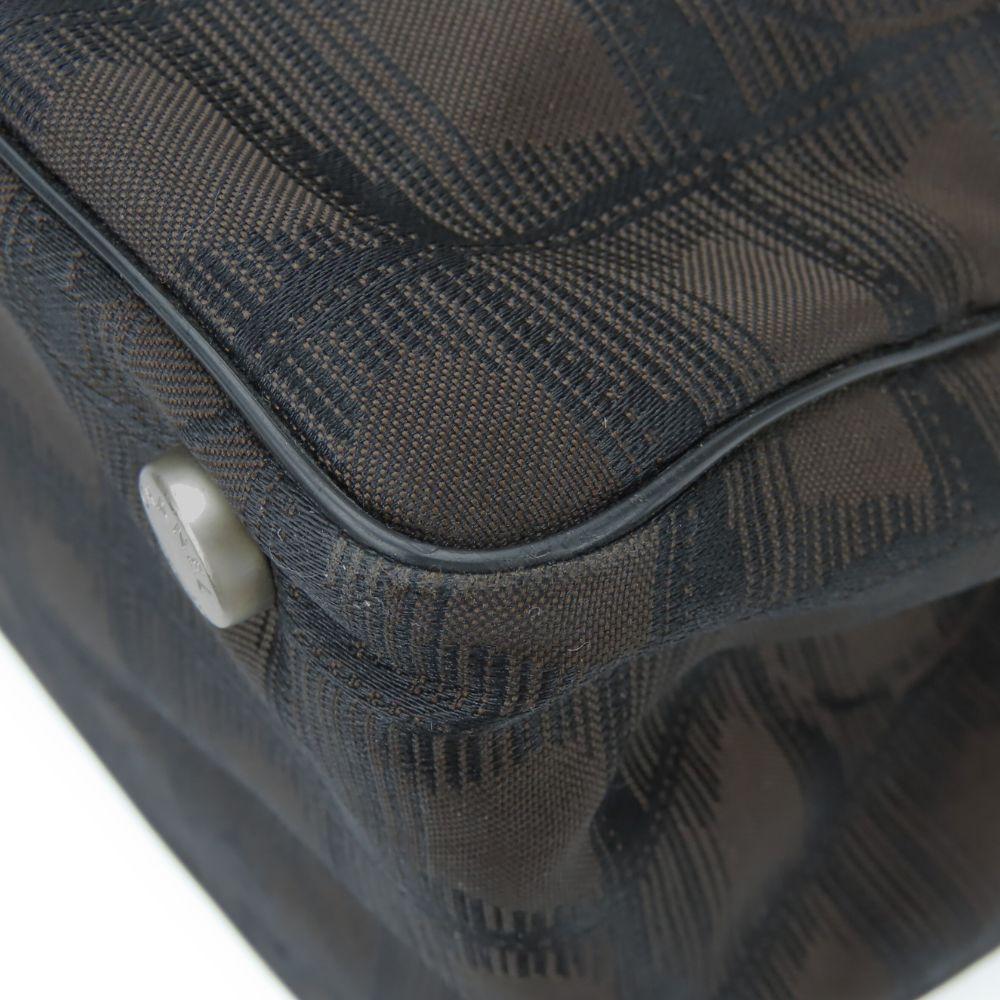 Used CHANEL Tote Bag MM New Travel Line Jacquard Nylon Marron Everyday Use