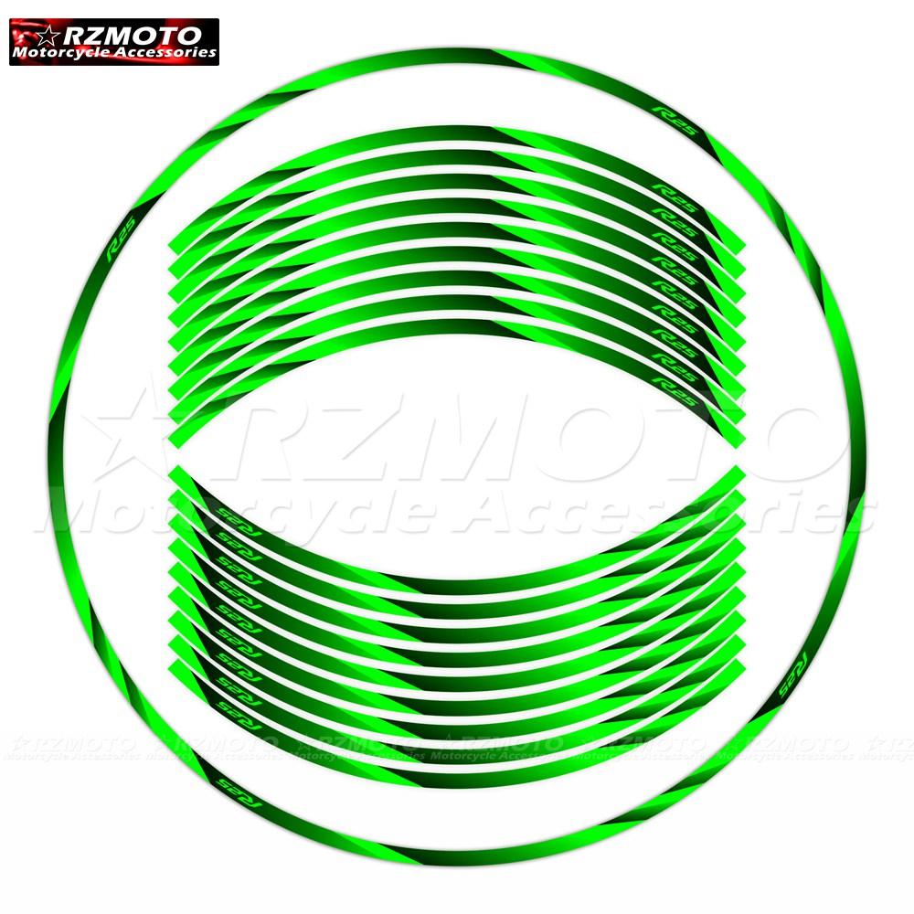 Motorcycle Wheel Stickers Reflective Rim Decal 17 Inch Stripe Tape Sticker Accessories For Motorcycle YZF-R25 YZF R25