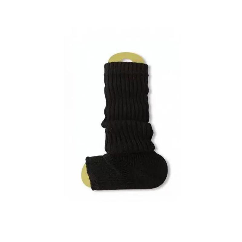 

1 пара полосатых универсальных однотонных носков до колена в стиле y2k, мягкие колготки с носками, вязаные гетры, грелки для ног чёрный