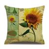 Linen Pillowcase American Rustic Rose Sofa Cushion Cover Retro Style Car Home Soft Decoration