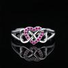 Infinity Love Ring Silver Color Shining Cubic Zircon Bowknot Letter 8 Eternity Promise Jewelry for Woman Girlfriend
