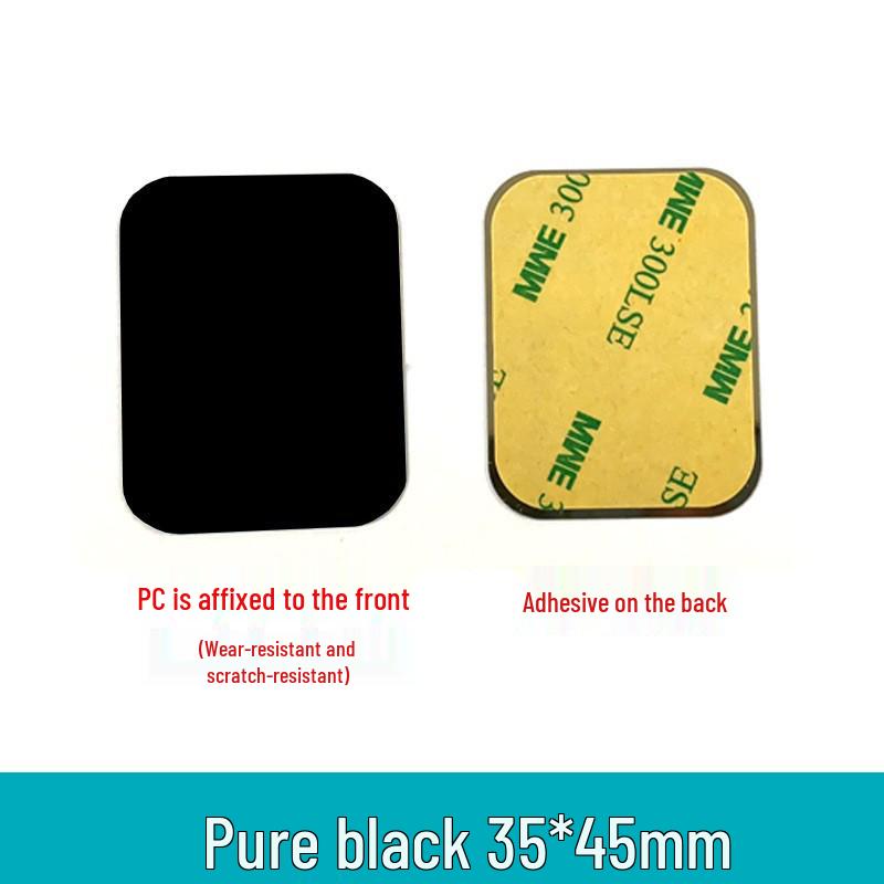 Magnetic Phone Holder Accessories: Black Adhesive Round & Rectangular Light-Induction Iron Sheet
