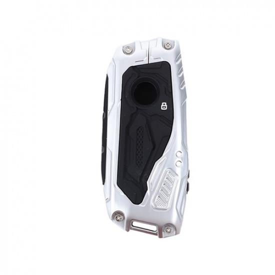 Mecha Silver Smart Key Fob Case Shell Cover For BMW X5 X6 X7 iX i5 i7 5 7 24+
