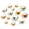 20-30pcs 6/8/10/12mm Ceramic Round Beads Colored Flower Pattern Jingdezhen Porcelain Beads For DIY Bracelet Necklace Accessories