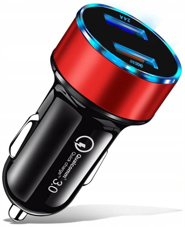 Co2 Car Charger, Qc 3.0 Fast Charging , Alu 3.1A, Black 0055