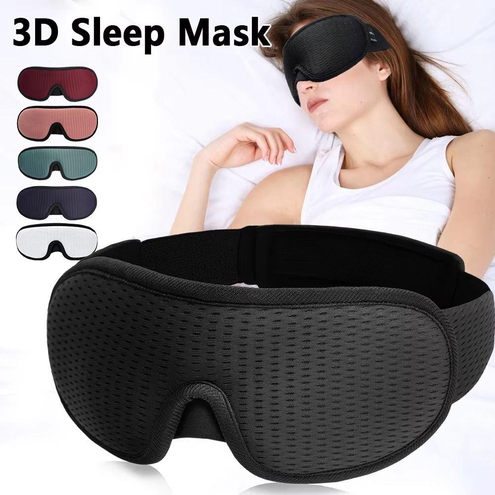 Breathable 3D Sleeping Mask Adjustable Strap Sleeping Aid Eyepatch Eye Cover Household