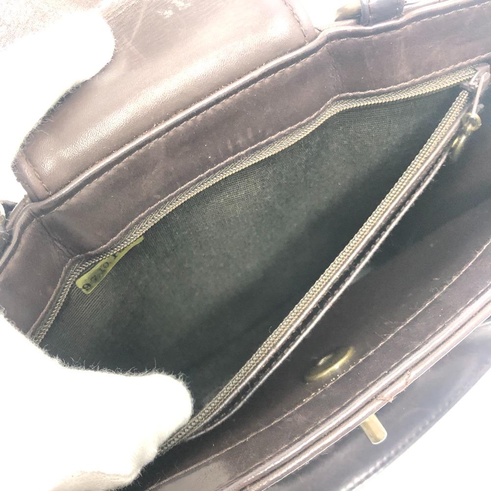 CHANEL Matelasse Turn lock Handbag Bag Backpack Hand Bag Calfskin Brown