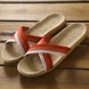 Linen Slippers Women's Summer Lightweight New Couples Home Indoor Thick Bottom Comfortable Cross with Cool Slippers Men