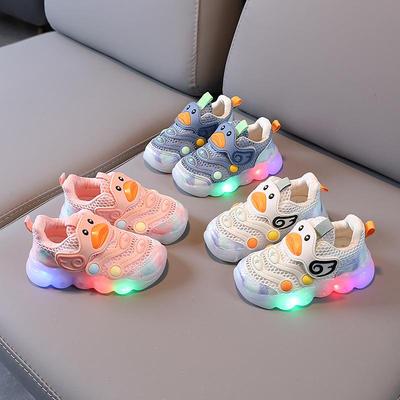 LED Flash Toddler Sneakers: Soft Sole, Non-Slip, Mesh, for 1-3 Year Olds