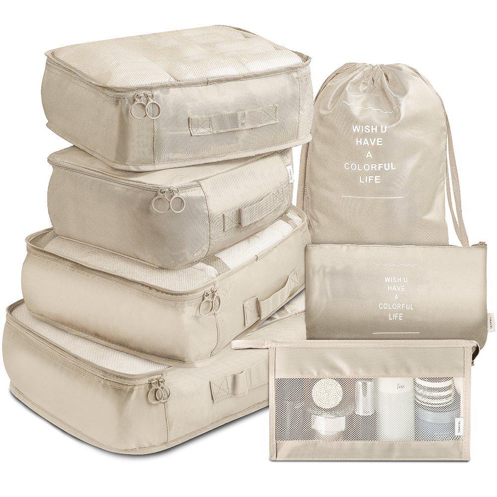 Travel Storage 7-Piece Set: Clothing Organizers for Suitcase
