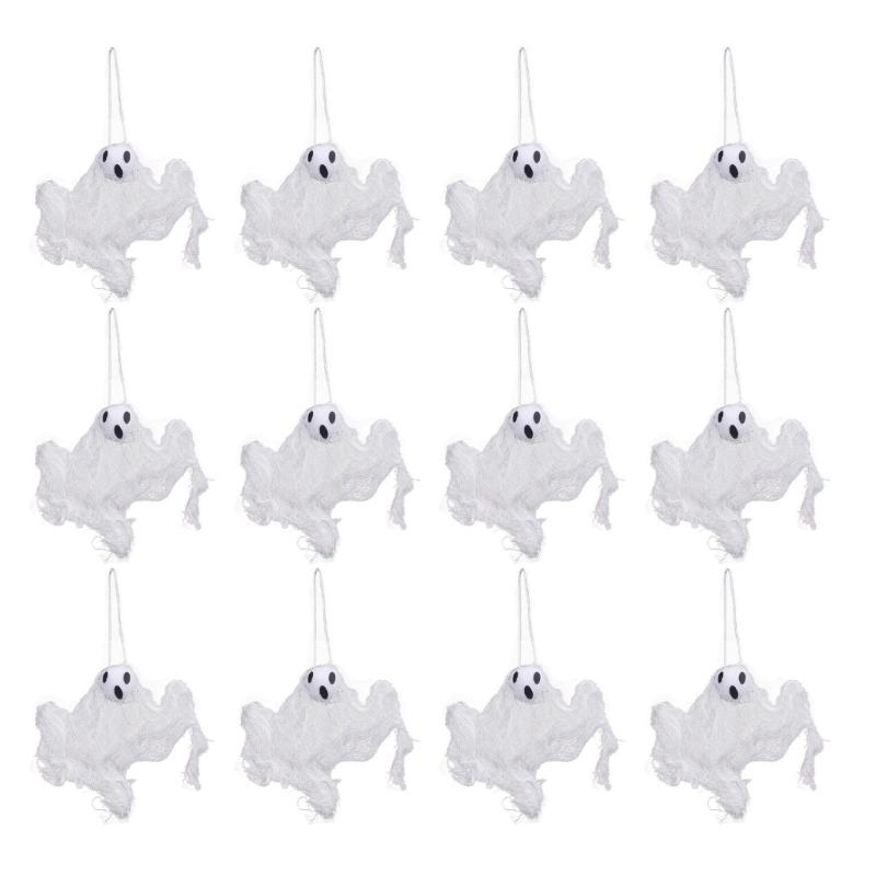 

Halloween Party Decorations Small Hanging Ghostly for Front Yard Patios Lawn Party Decors Hanging Ghostly Decoration