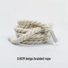 Unisex AF1 Air Force 1 & AJ1 Shoelaces: Beige, Black & White Three-Strand Twisted Rope
