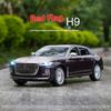 1/24 Scale HONGQI H9 SUV Alloy Car Diecast Model Sound & Light Pull Back Toy Coffee Shop Decorations Collect Ornament Children Present