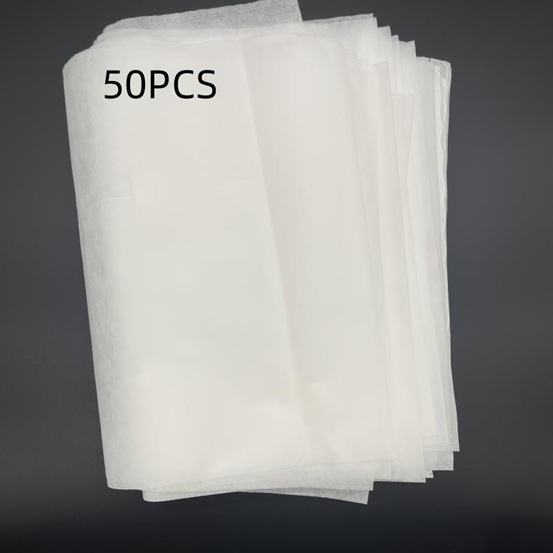 

50pcs White Non-Woven Fabric Shoe Dustproof Covers with Drawstring Closure-Ideal for Travel, Home,Shoe Storage,Shoes Box Storage