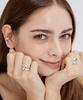 Tatiana (Silver925) Flower Draw Heart Cubic Ring Cr1811
