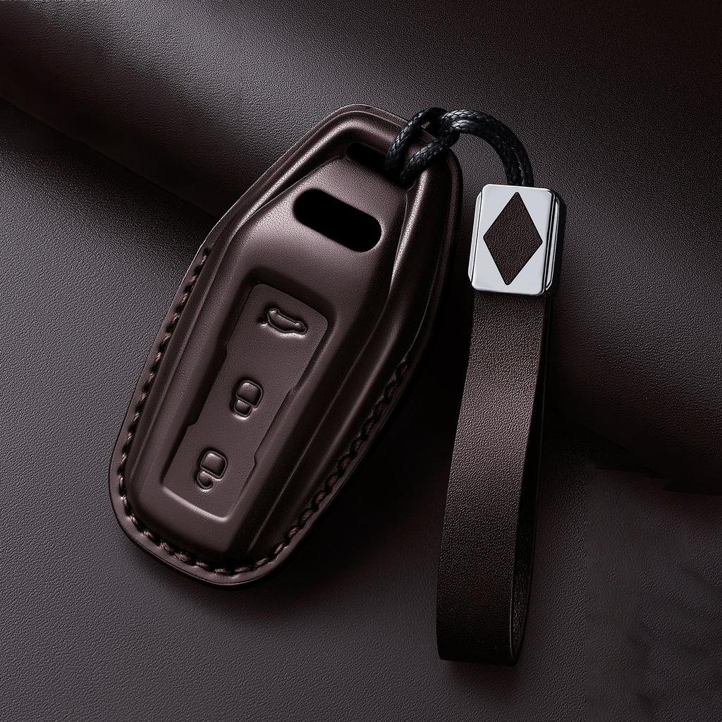 Leather Car Remote Key Cover Case Holder Shell Fob for 2026 New A5L A6L E-tron Q6L Etron A4L A3 A5L Sportback Q3 Q4 Q5 Q7