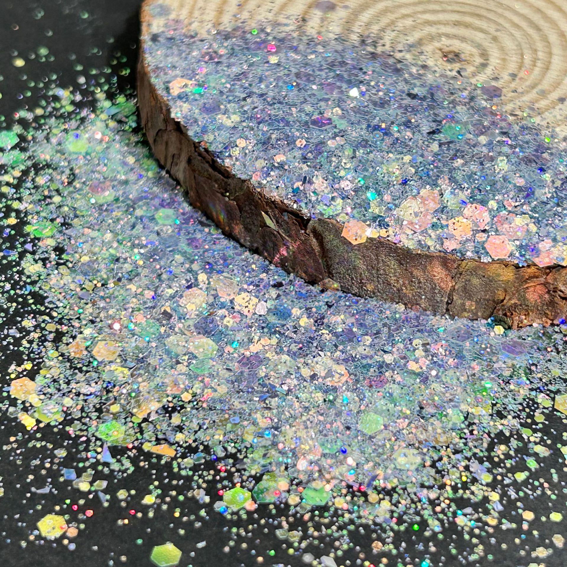 

Блестки для глаз феи: Набор радужной лазерной пудры мелкого помола для нейл-арта и DIY смолы 30 milliliters-