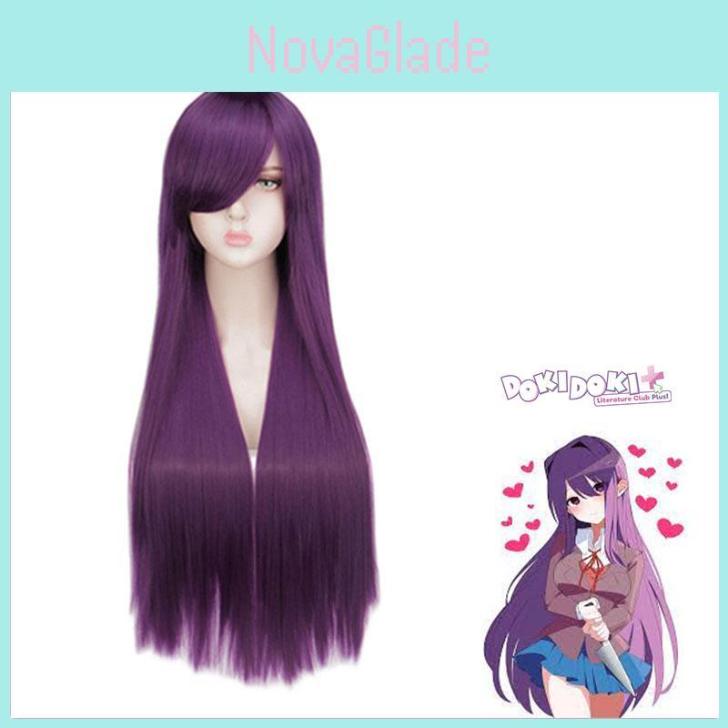 Long Synthetic Wig For Cosplay Anime Doki Doki Literature Club Yuri