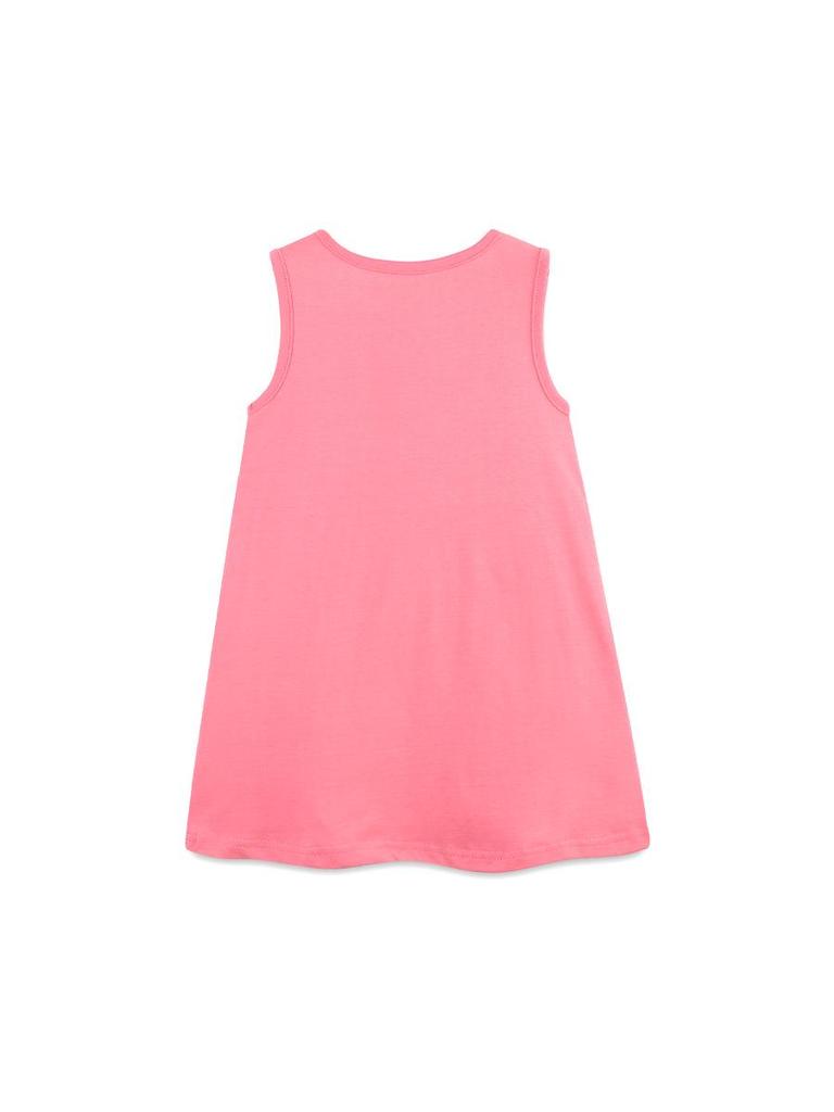 Girls' Floral Sleeveless Knit Cotton Princess Dress - European & American Style, Summer Collection.