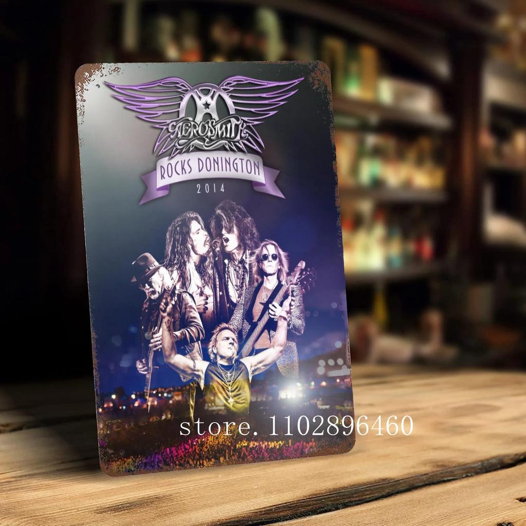 Aerosmith Band Metal Plaques & Signs wall decor Vintage Tin Signs Captain Metal Poster Decor for Bar Pub Club Wall Decoration