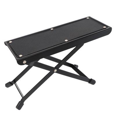 Gitarren-Fußhocker, höhenverstellbar, 4 Positionen, rutschfestes Gummipedal, hochfestes Metall, klappbar