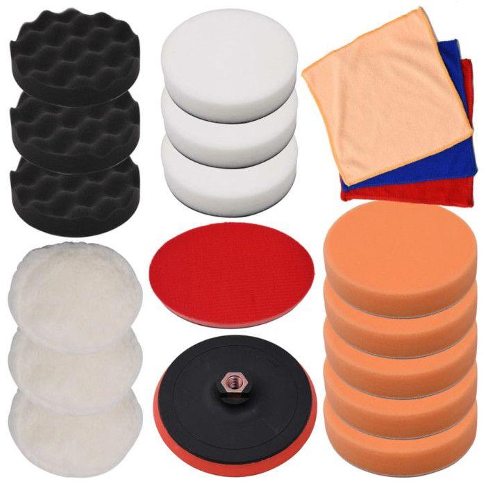 Ensemble de tampons de polissage 18 pcs 150 mm