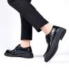 Fashion Original Formal Shoes Men Thick Soled Round Toe Leather Shoes Men Business Leisure Men's Shoes Cowhide Men's Leather Shoe