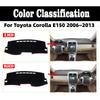 Car Control Dashboard Non-slip Mat Kit Sun Shade Anti-UV Carpet Panel Mat For Toyota Corolla E150 2006~2013 Internal Accessories