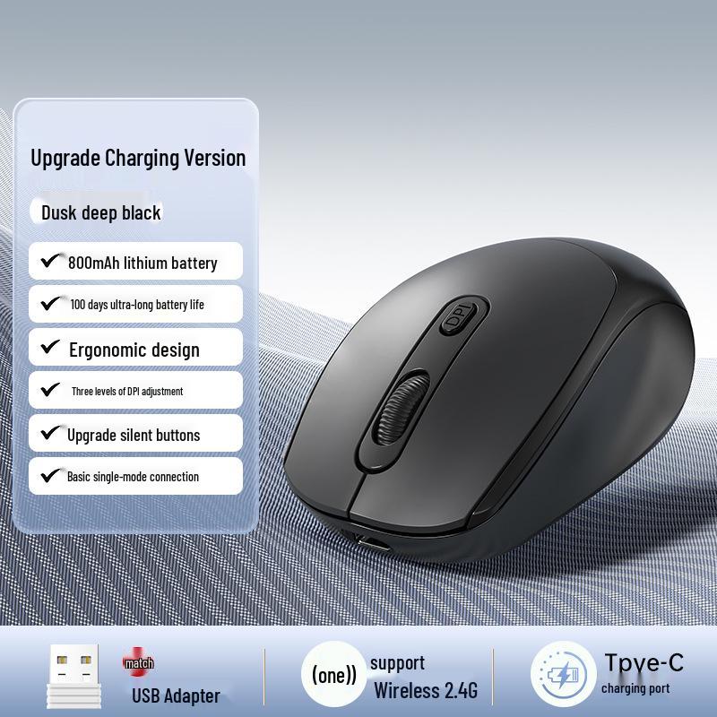Bluetooth Wireless Dual-Mode Silent Mouse for Lenovo, Asus, HP, Dell Laptops
