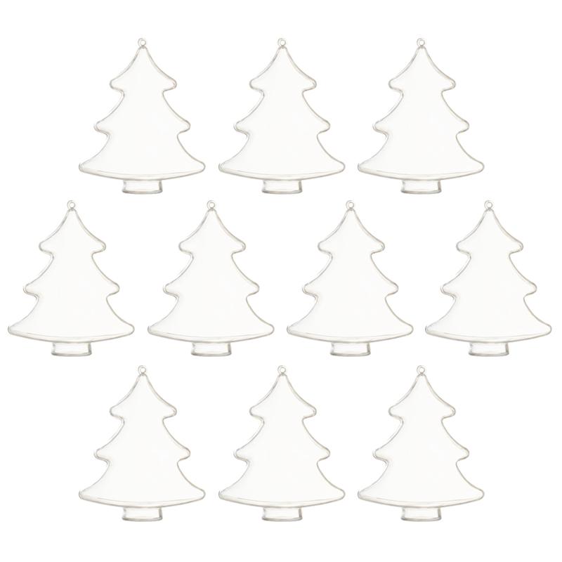 

10 шт. Коробка для конфет в форме рождественской елки, пластиковая, прозрачная, для шоколада, упаковка для новогоднего подарка, контейнер для DIY, принадлежность для декора рождественской вечеринки Other