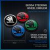Car Steering Wheel Sticker Badge Decoration Auto Accessories For Skoda Octavia MK2 MK1 2 3 A5 A7 A8 Fabia Karoq Superb Rapid Kamiq Scala