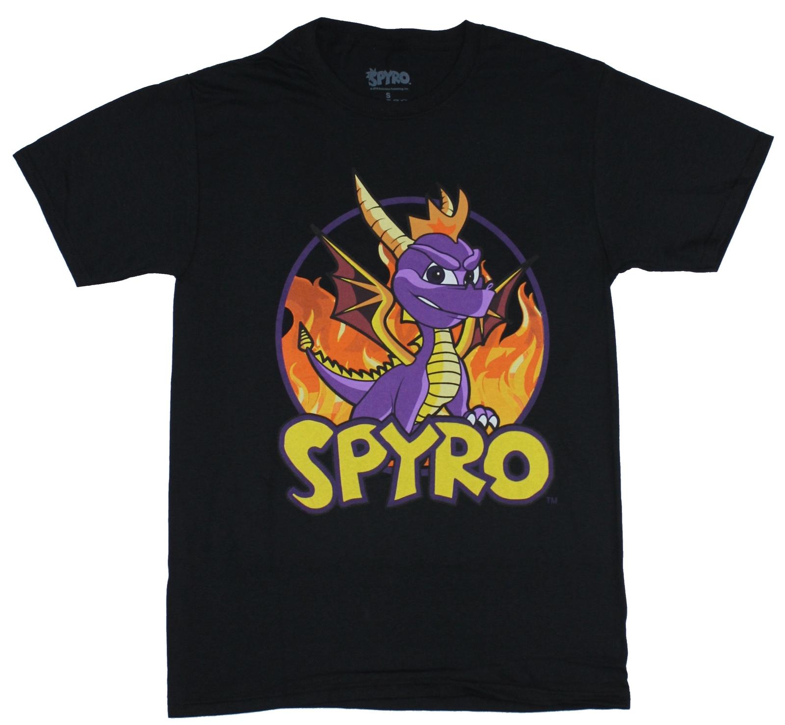 Spyro The Dragon Mens T-Shirt - Classic Spyro Fire Image XL