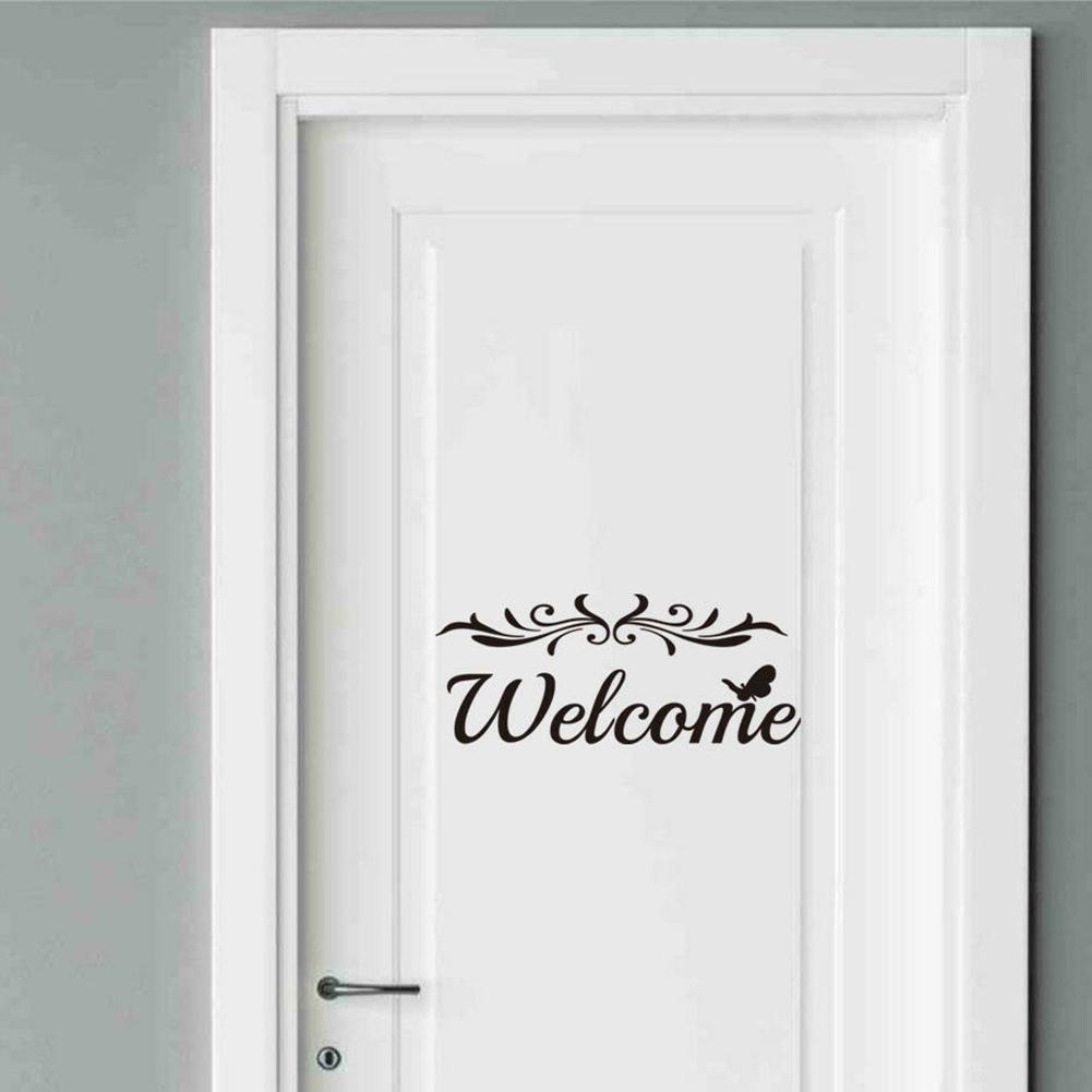 Welcome Wall Decal Home Door DIY Removable PVC Sticker Art Entryway Mural Decor Christmas Decor
