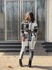 Women's Floral Print Pocket Loose Casual Two-Piece Suit