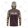 Tuta da pesca HUK integrata con maschera con cappuccio per sport all'aperto transfrontaliera, leggera e sottile, protezione solare, manica lunga, tuta da pesca Luya