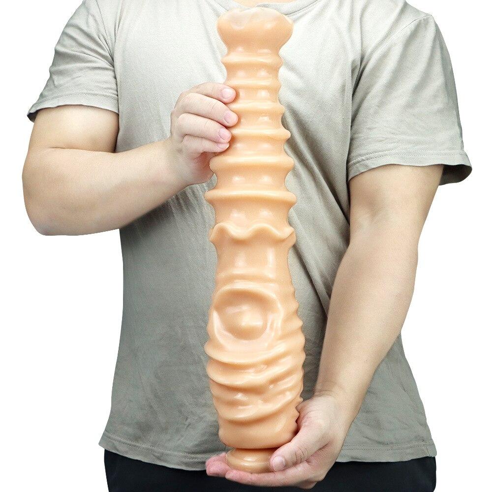 41.5cm Big Black Dildo for Anal Plug Adult Sex Toys Slave Strap on Penis Silicone Dick Fisting BDSM