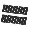 10Pcs Aluminum Profile End Cap Alloy Metal Cover Plate Linear Moving Parts 3060 Double HolesBlack