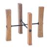 Folding Pot Stand, Natural, Size: Approx. W18.5 X D18.5 X H15 Cm, 41358