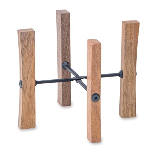 POSH LIVING Folding Pot Stand, Natural, Size: Approx. W18.5 x D18.5 x H15 cm, 41358
