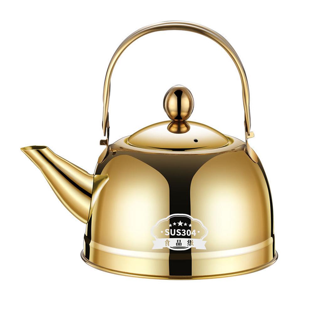 1.8L/2.4L 304 Edelstahl Teekanne mit Filter Große Kapazität Wasserkessel für Restaurant Hotel Zuhause Kochende Teekanne