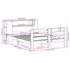 Solid Wood Bed without Mattress Wax Brown 140 x 190 cm Pine Wood