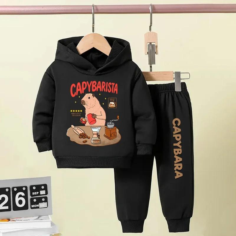 Capybara Capibara Hoodie Set Autumn Boys Girls Niche Design High-end Comfortable Hoodie Set