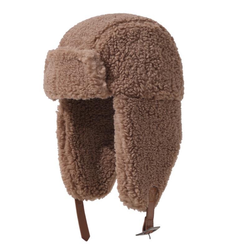 Unisex Thick Fleece Lei Feng Hat: Warm, Ear-Protecting Winter Hat for Outdoor Cycling and Skiing