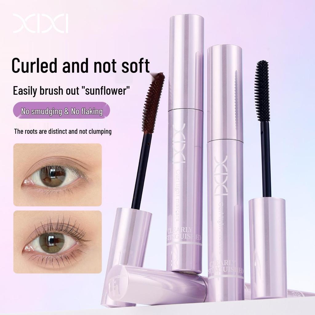 Xixi Lightweight Curling Mascara for Long, Voluminous, Separated Lashes – Waterproof, Sweatproof, Smudge-Proof.