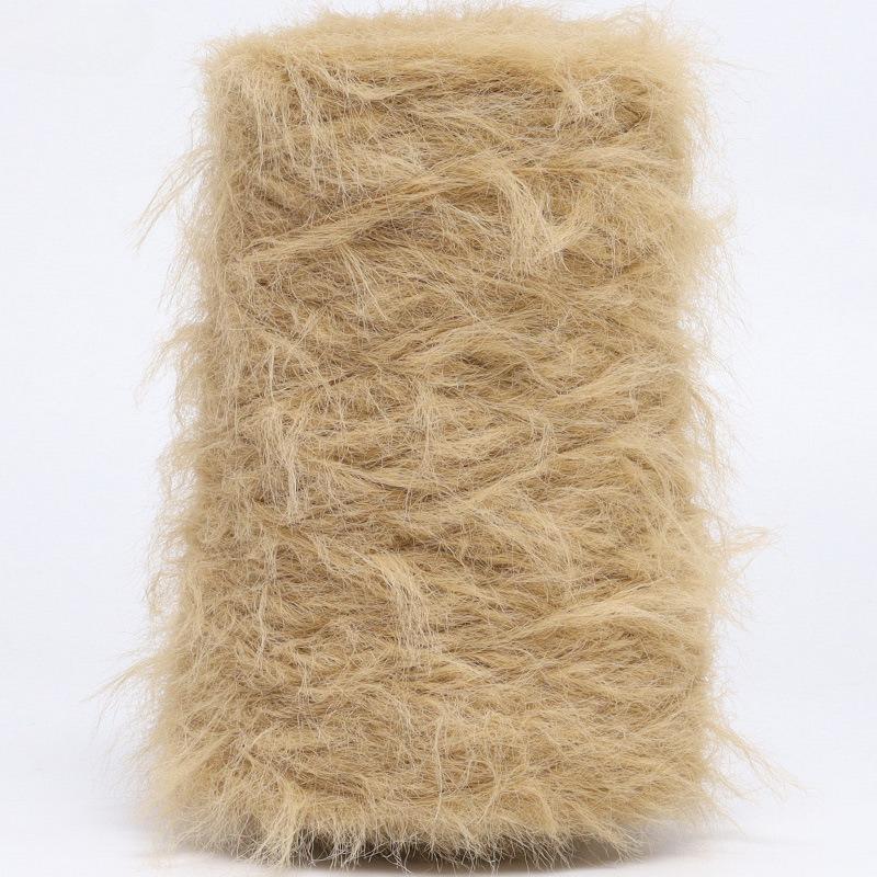8cm Faux Mink Long Fur Hand Knitting Yarn DIY 500g Solid Color Soft Skin-Friendly Handmade Knitted Shawls Scarf Hat Yarn